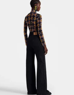 Flare JeansCorte Black in Denim