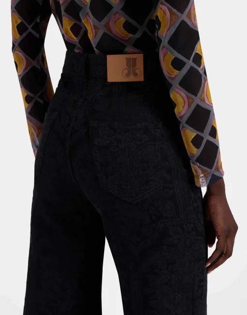 Flare JeansCorte Black in Denim