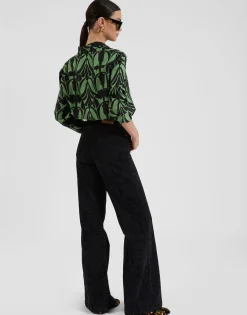 Flare JeansCorte Black in Denim