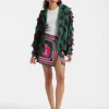 Foulard Mini SkirtLampone Placée Emerald in Envers Satin