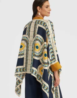 Foulard ShirtMudejar Placée Blue in Silk Twill