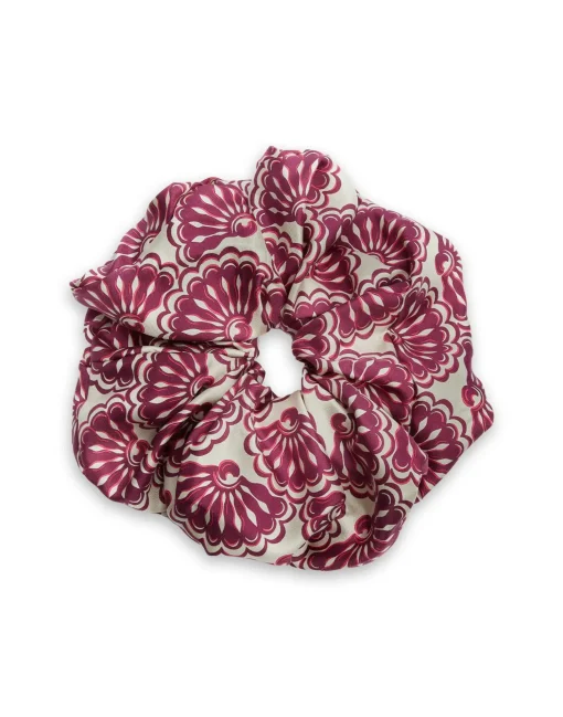 Giga ScrunchieFans Purple in Silk Twill