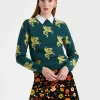 Gryphos SweaterDark Green in Fleece Jacquard