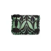 Hand PochettePapyrus Green in Faille