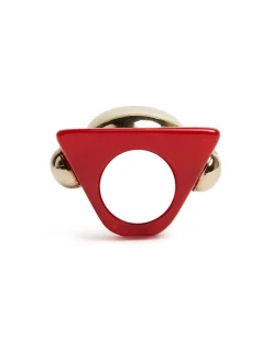 Hathor Square RingRed in Acrylic Resin