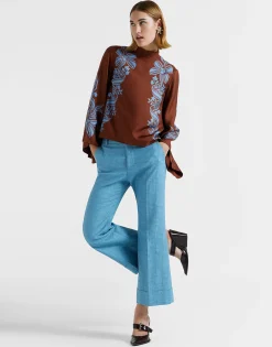 Hendrix PantsSolid Light Blue in Shot Cotton