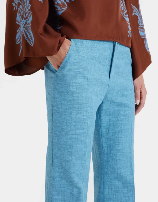 Hendrix PantsSolid Light Blue in Shot Cotton