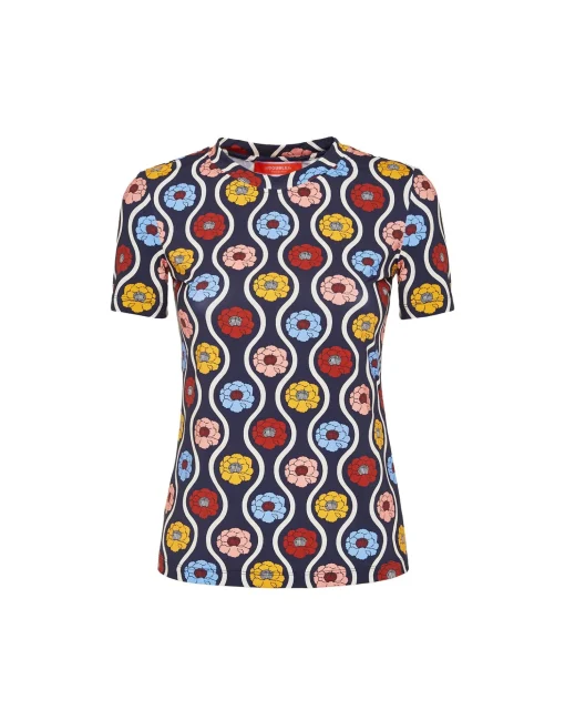 Jazzercize T-ShirtWhitsun Mini Blue in Skinny Jersey