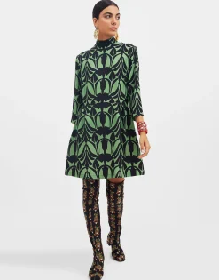 Juliet DressPapyrus Green in Sablé Satin