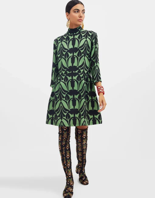 Juliet DressPapyrus Green in Sablé Satin