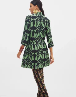 Juliet DressPapyrus Green in Sablé Satin