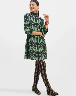 Juliet DressPapyrus Green in Sablé Satin