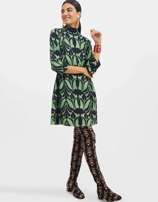 Juliet DressPapyrus Green in Sablé Satin