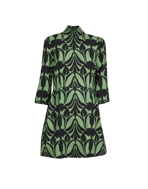 Juliet DressPapyrus Green in Sablé Satin