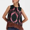 La Scala TopOltrarno Pink in Jacquard With Feathers