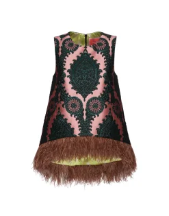 La Scala TopOltrarno Pink in Jacquard With Feathers