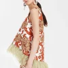 La Scala TopReef White in Shot Cotton With Feathers