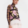 La Scala TopSylph Black in Faille With Feathers