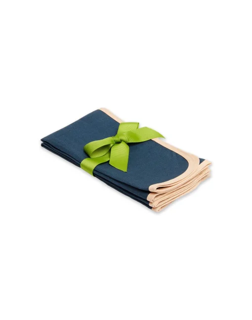 Large Napkins Set Of 2Rainbow Navy in Linen