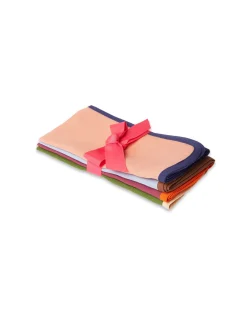 Large Napkins Set Of 4Rainbow Mixed in Linen