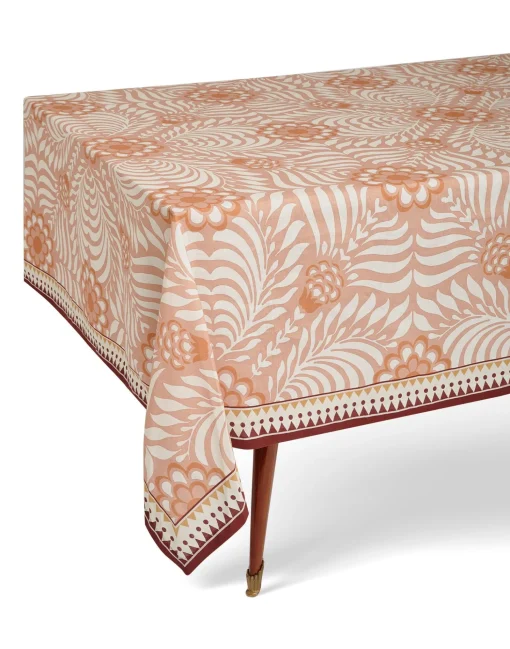 Large TableclothTudor Pink in Linen