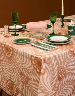 Large TableclothTudor Pink in Linen