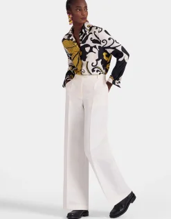 Let Loose PantsSolid Ivory in Cady Wool
