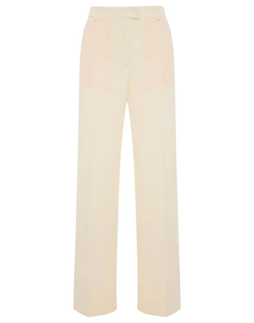 Let Loose PantsSolid Ivory in Cady Wool
