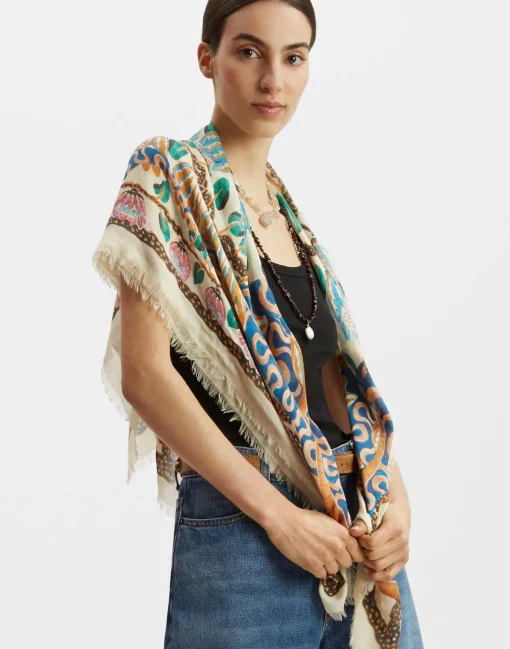 Light ScarfEve Ecru in Wool Modal
