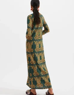 Long Sleeve Swing DressTiger Tiles in Sablé