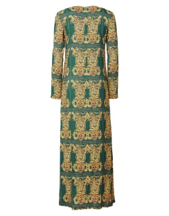 Long Sleeve Swing DressTiger Tiles in Sablé