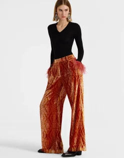 Loose PantsBanquet Orange in Devoré