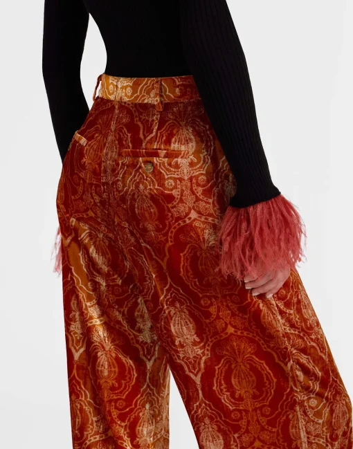 Loose PantsBanquet Orange in Devoré