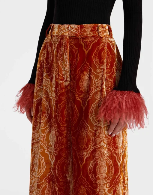Loose PantsBanquet Orange in Devoré