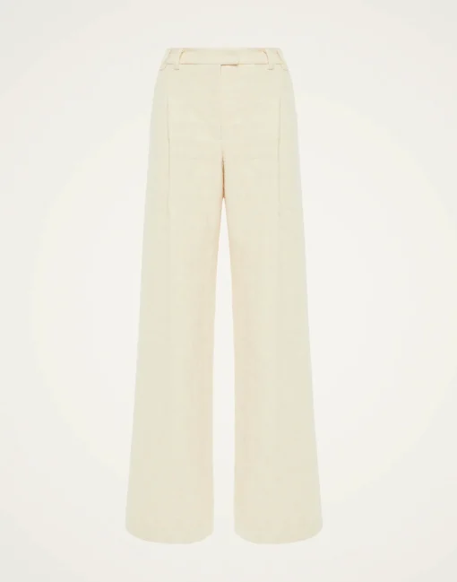 Loose PantsCreamy in Jacquard