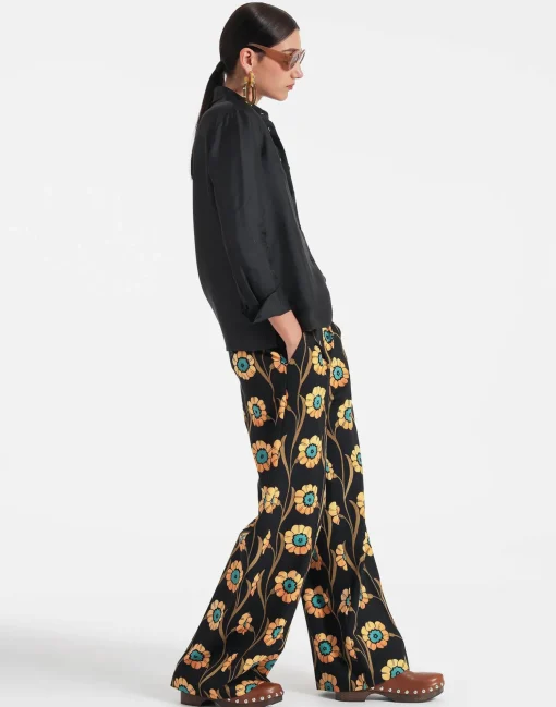 Loose PantsDaisychain Black in Compact Jersey