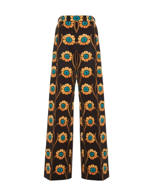 Loose PantsDaisychain Black in Compact Jersey