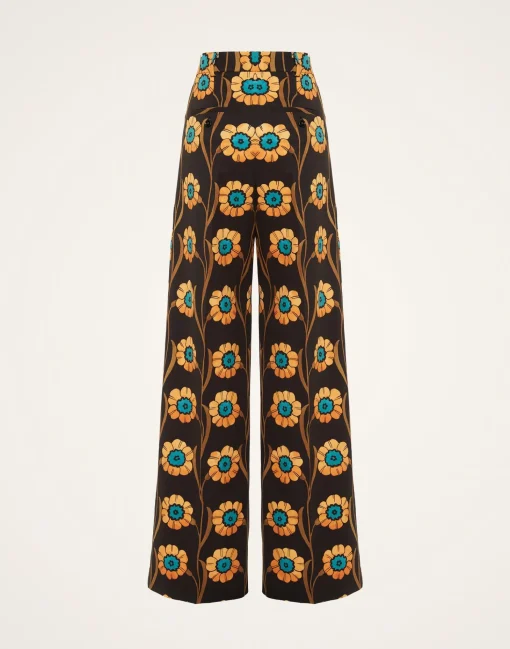 Loose PantsDaisychain Black in Compact Jersey