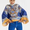 Make An Exit TopPortal Placée Light Blue in Silk Twill