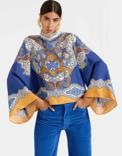 Make An Exit TopPortal Placée Light Blue in Silk Twill
