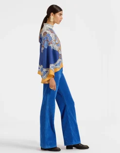 Make An Exit TopPortal Placée Light Blue in Silk Twill