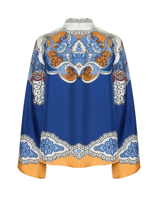 Make An Exit TopPortal Placée Light Blue in Silk Twill