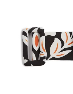 Medium BeltGhirlanda Black in Light Faille