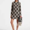 Mini Supreme Swing DressMini Tiles Black in Macramé