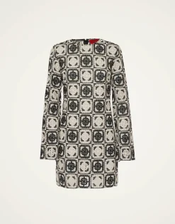 Mini Supreme Swing DressMini Tiles Black in Macramé