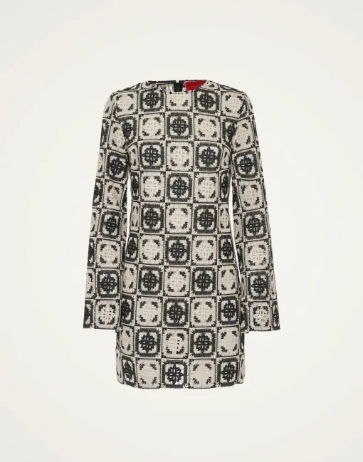 Mini Supreme Swing DressMini Tiles Black in Macramé