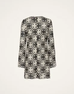 Mini Supreme Swing DressMini Tiles Black in Macramé