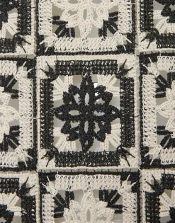 Mini Supreme Swing DressMini Tiles Black in Macramé