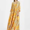 Muumuu DressAnemone Orange in Silk Twill