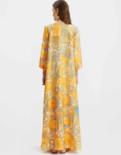 Muumuu DressAnemone Orange in Silk Twill